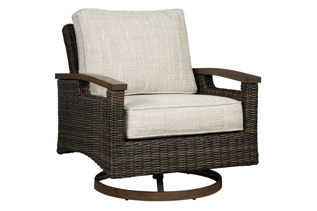 Paradise Trail Medium Brown Swivel Lounge Chair (Set of 2) - P750-821 - Lara Furniture