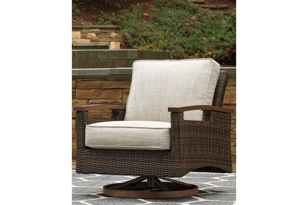 Paradise Trail Medium Brown Swivel Lounge Chair (Set of 2) - P750-821 - Lara Furniture