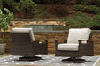 Paradise Trail Medium Brown Swivel Lounge Chair (Set of 2) - P750-821 - Lara Furniture