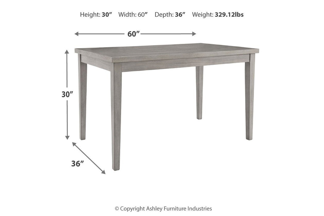 Parellen Gray Dining Table - D291-25 - Lara Furniture