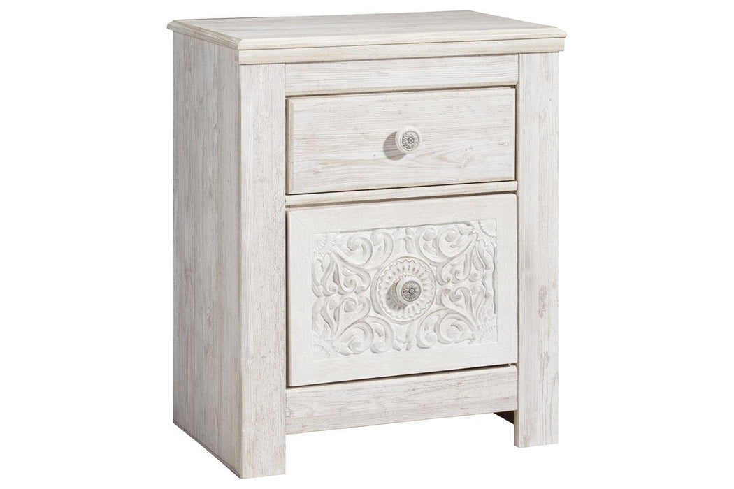 Paxberry Whitewash Nightstand - B181-92 - Lara Furniture