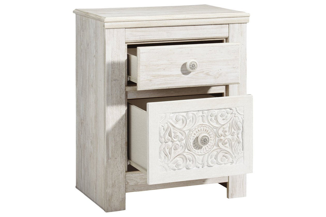 Paxberry Whitewash Nightstand - B181-92 - Lara Furniture