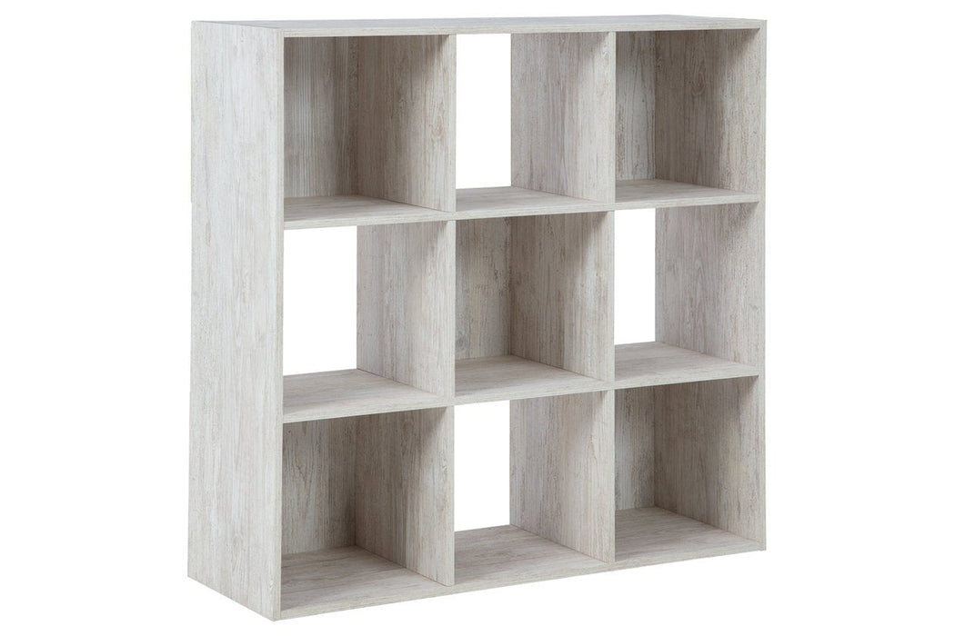 Paxberry Whitewash Nine Cube Organizer - EA1811-3X3 - Lara Furniture