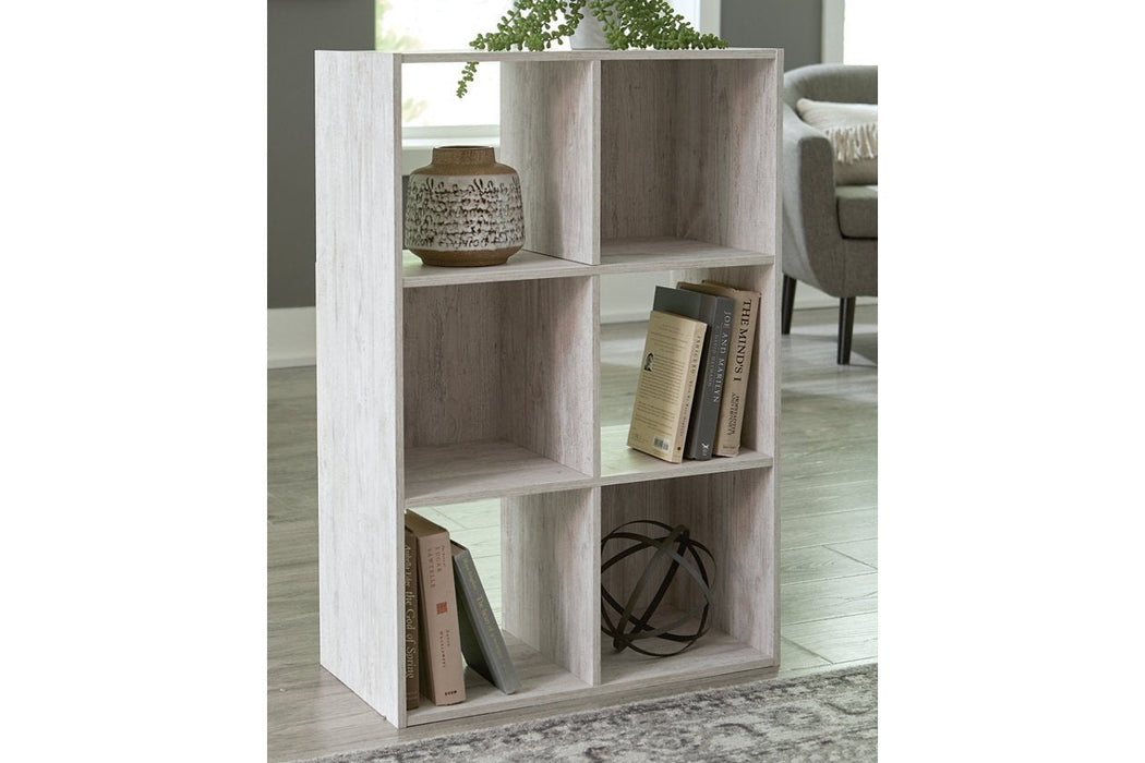 Paxberry Whitewash Six Cube Organizer - EA1811-3X2 - Lara Furniture