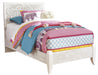 Paxberry Whitewash Twin Panel Bed - Lara Furniture