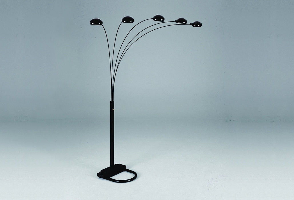 Peacock Arc Black 82" Floor Lamp - 4888B-BK - Lara Furniture