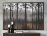 Philyra Black/Orange/Silver Wall Art - A8000253 - Lara Furniture