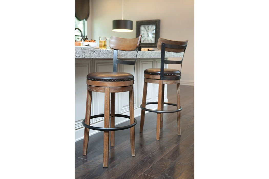 Pinnadel Light Brown Bar Height Bar Stool - D542-130 - Lara Furniture