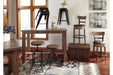 Pinnadel Light Brown Bar Height Bar Stool - D542-130 - Lara Furniture