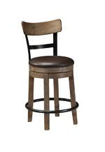 Pinnadel Light Brown Counter Height Bar Stool - D542-124 - Lara Furniture