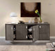 Platinum  4 Door Buffet W/Mirror Set - Lara Furniture