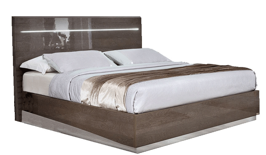 Platinum Legno Bed Silver Birch Queen - Lara Furniture