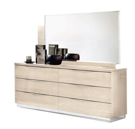 Platinum Legno Double Dresser/Single Dresser/Mirror Ivory Set - Lara Furniture