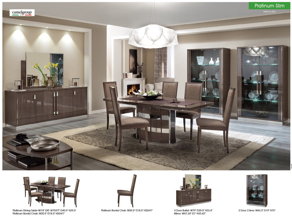 Platinum Slim Dining Set - Lara Furniture