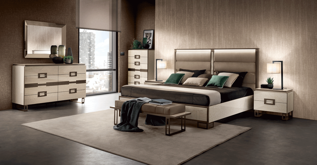 Poesia Bedroom W/ Light Set - Lara Furniture