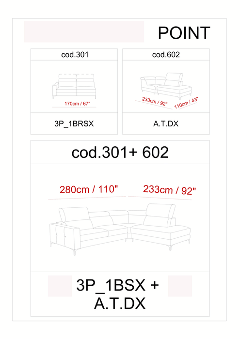 Point Sectional - i38234 - Lara Furniture