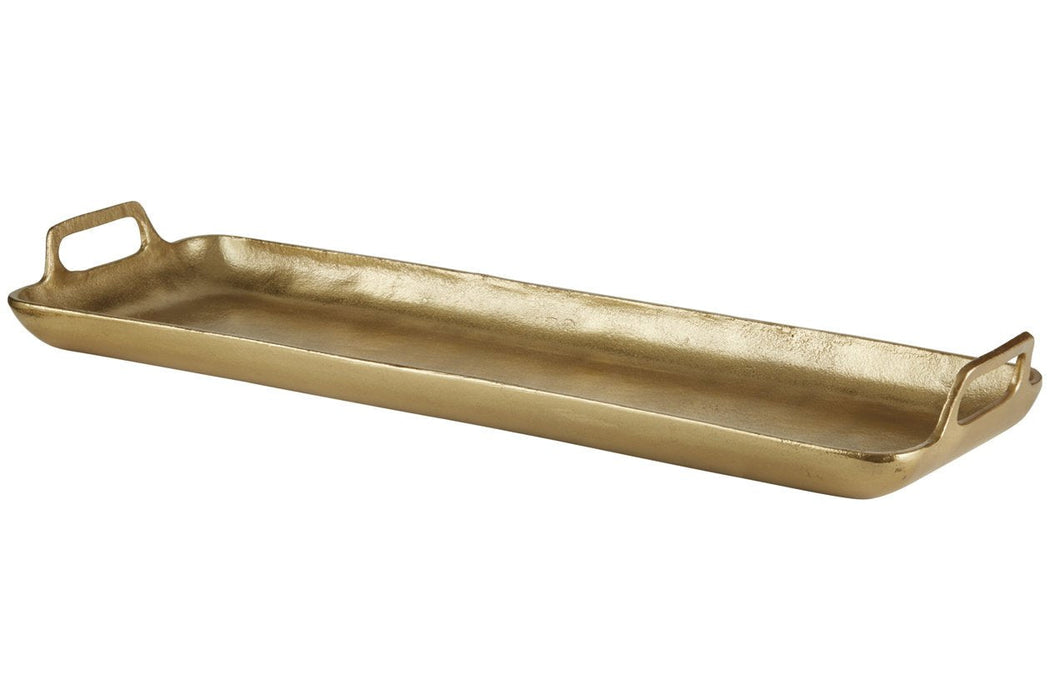 Posy Gold Finish Tray - A2000136 - Lara Furniture