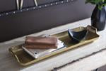 Posy Gold Finish Tray - A2000136 - Lara Furniture