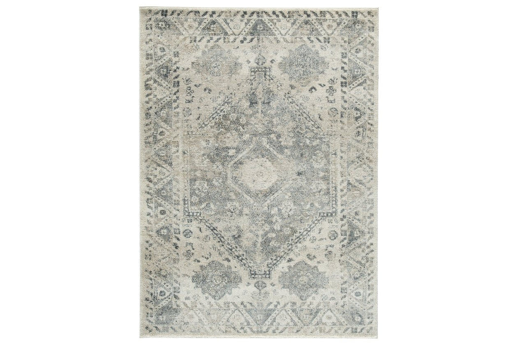 Precia Gray/Cream 5'3" x 7'3" Rug - R404132 - Lara Furniture