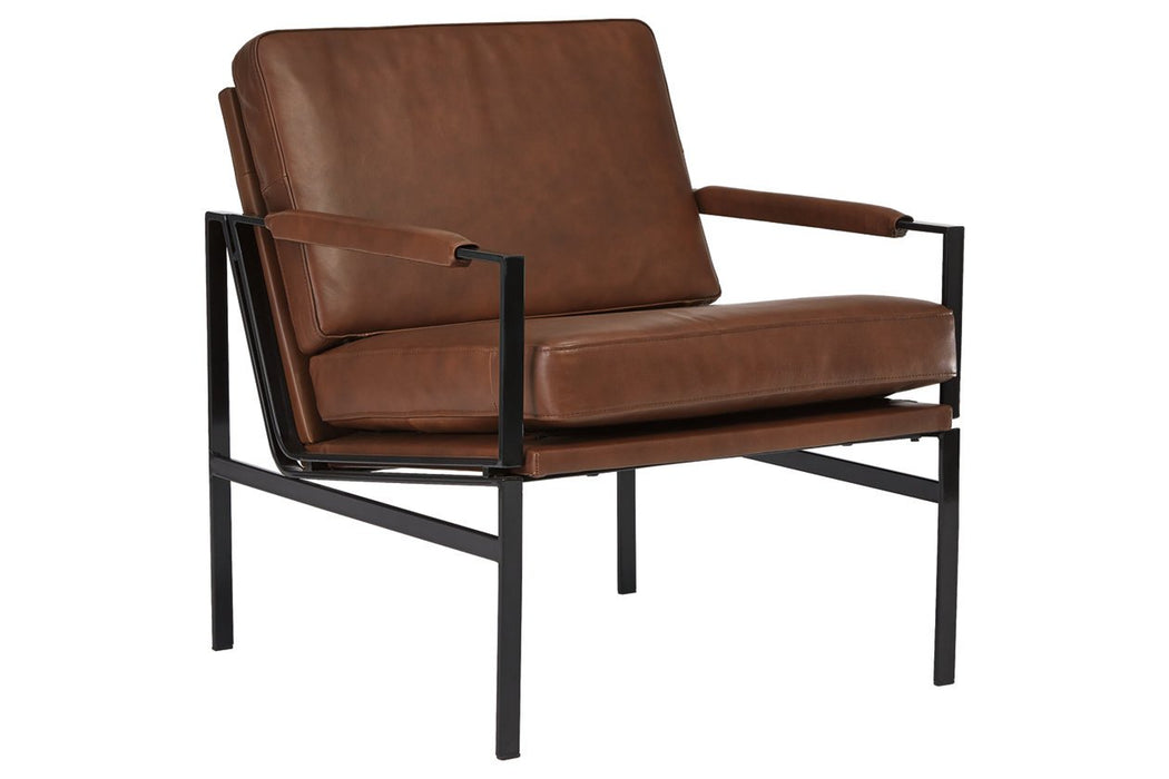 Puckman Brown/Silver Finish Accent Chair - A3000193 - Lara Furniture