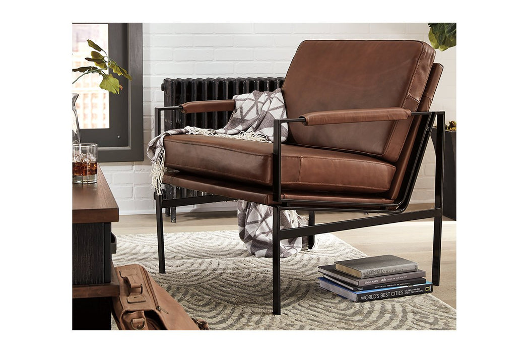 Puckman Brown/Silver Finish Accent Chair - A3000193 - Lara Furniture