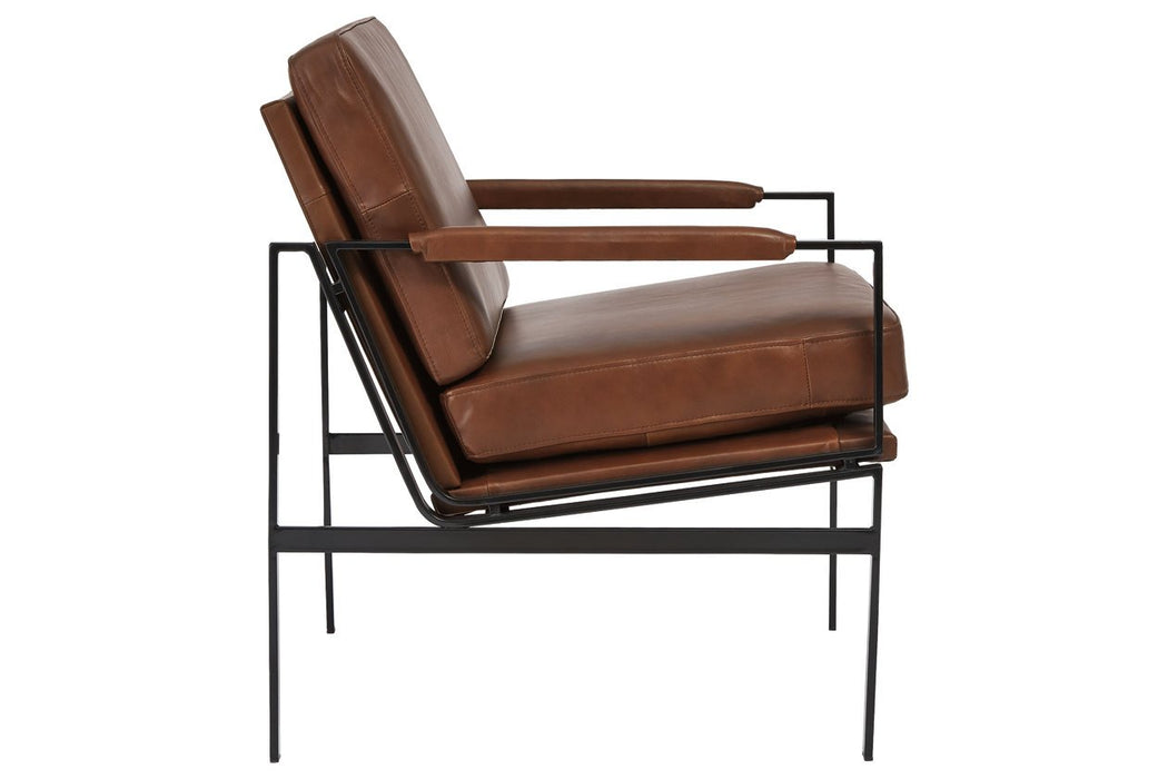 Puckman Brown/Silver Finish Accent Chair - A3000193 - Lara Furniture