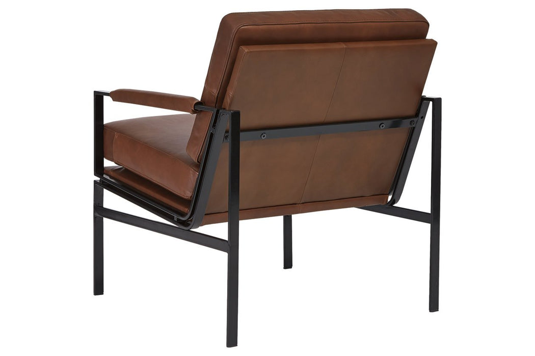 Puckman Brown/Silver Finish Accent Chair - A3000193 - Lara Furniture