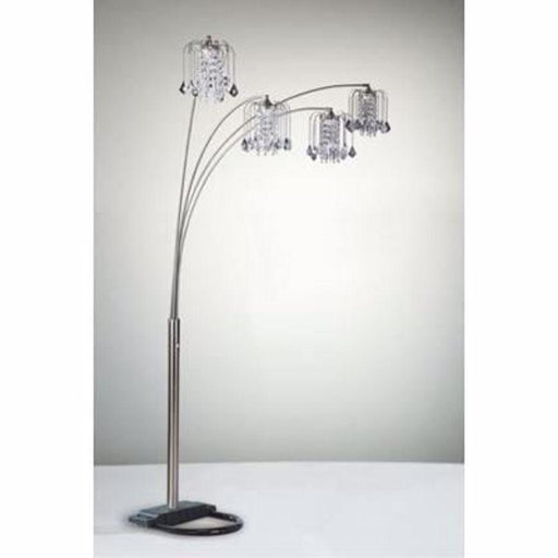 Rain Drop Arc Pewter 84" Floor Lamp - 4893PEW - Lara Furniture