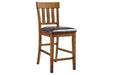 Ralene Medium Brown Counter Height Bar Stool (Set of 2) - D594-124 - Lara Furniture