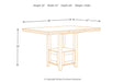 Ralene Medium Brown Counter Height Dining Extension Table - D594-42 - Lara Furniture