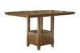 Ralene Medium Brown Counter Height Dining Extension Table - D594-42 - Lara Furniture