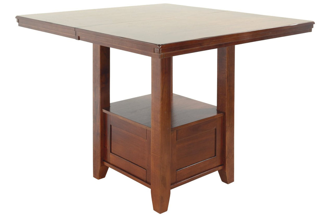 Ralene Medium Brown Counter Height Dining Extension Table - D594-42 - Lara Furniture