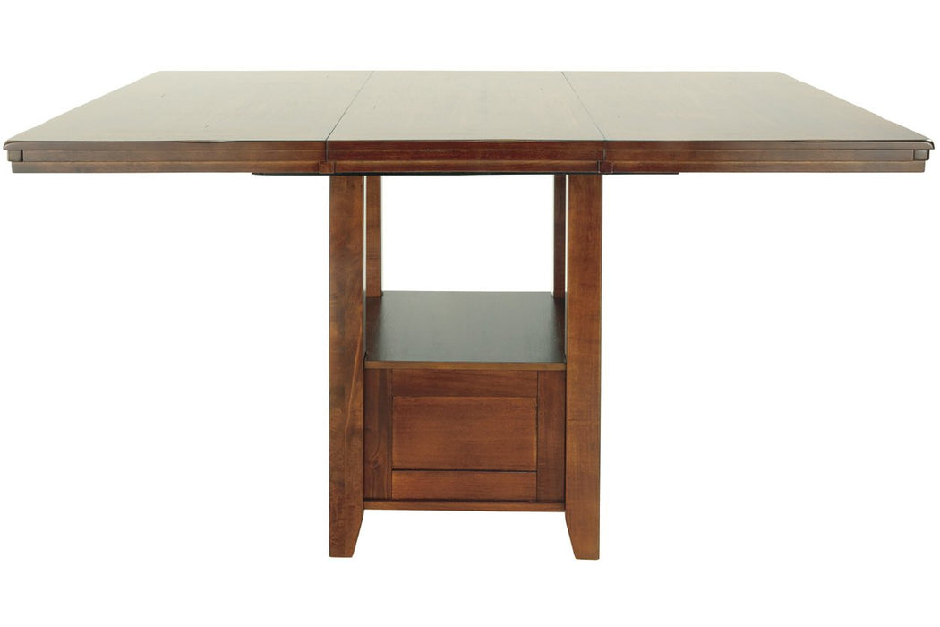 Ralene Medium Brown Counter Height Dining Extension Table - D594-42 - Lara Furniture