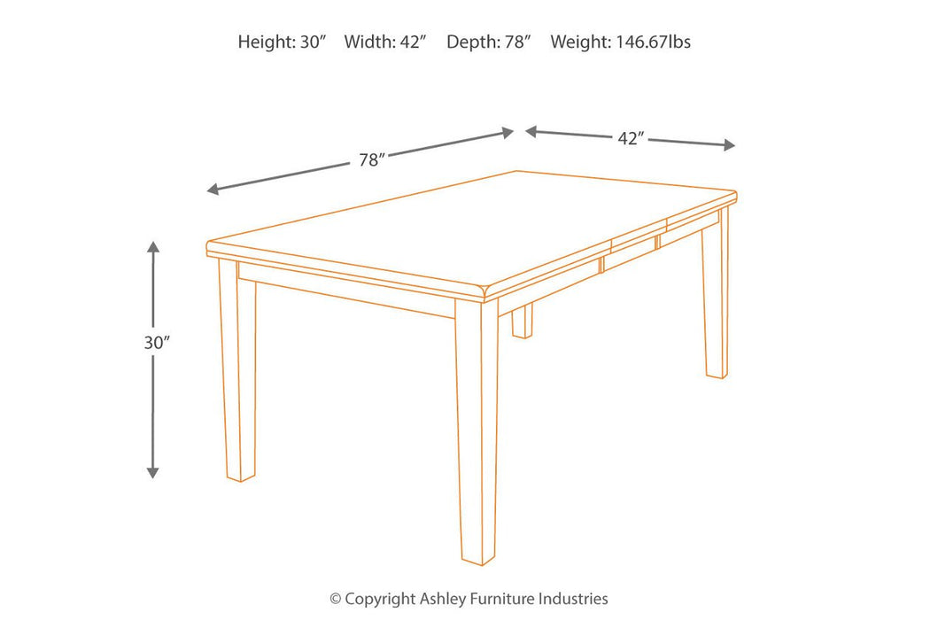 Ralene Medium Brown Dining Extension Table - D594-35 - Lara Furniture