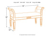 Realyn Antique White Accent Bench - A3000157 - Lara Furniture