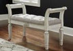 Realyn Antique White Accent Bench - A3000157 - Lara Furniture