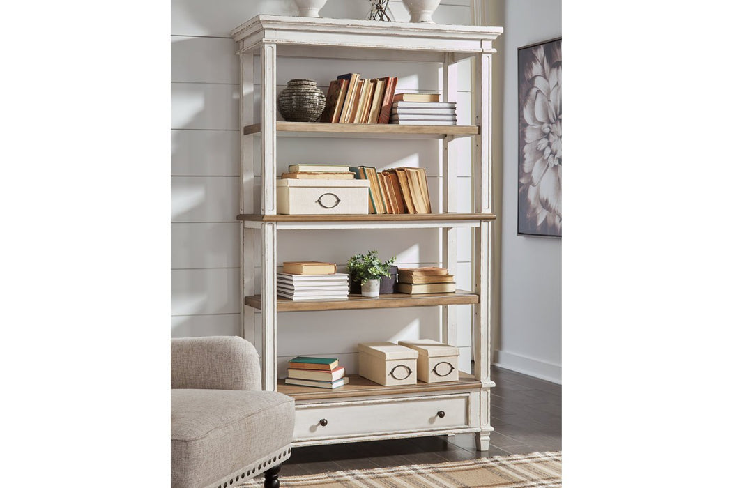 Realyn Brown/White 75" Bookcase - H743-70 - Lara Furniture