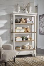 Realyn Brown/White 75" Bookcase - H743-70 - Lara Furniture