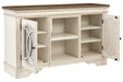 Realyn Chipped White 62" TV Stand - W743-48 - Lara Furniture