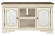 Realyn Chipped White 62" TV Stand - W743-48 - Lara Furniture