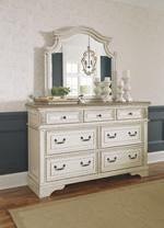 Realyn Chipped White Bedroom Mirror - B743-36 - Lara Furniture