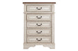 Realyn Chipped White Chest of Drawers - B743-45 - Lara Furniture