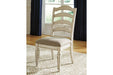 Realyn Chipped White Dining Chair (Set of 2) - D743-01 - Lara Furniture