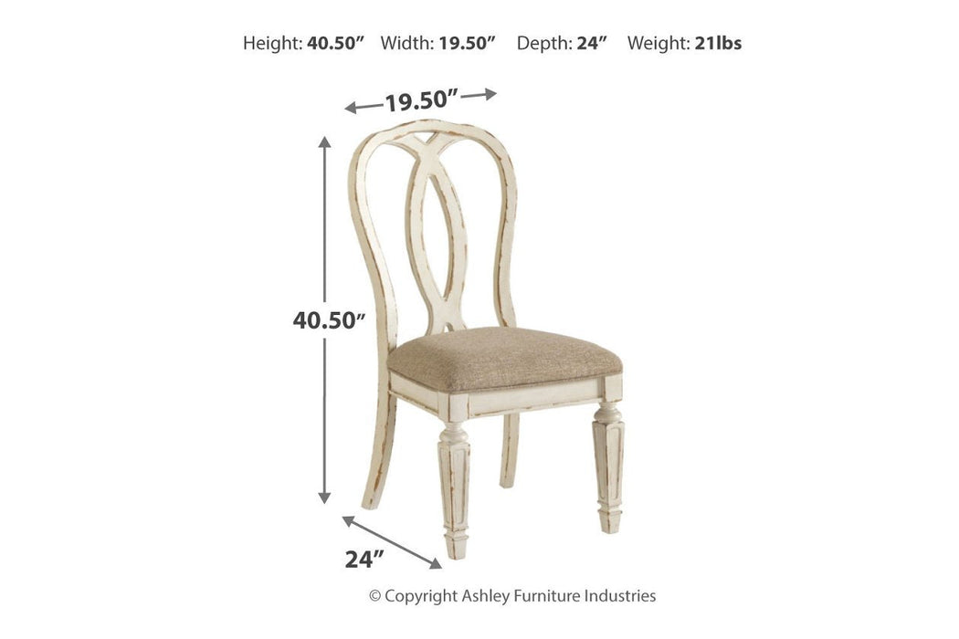 Realyn Chipped White Dining Chair (Set of 2) - D743-02 - Lara Furniture