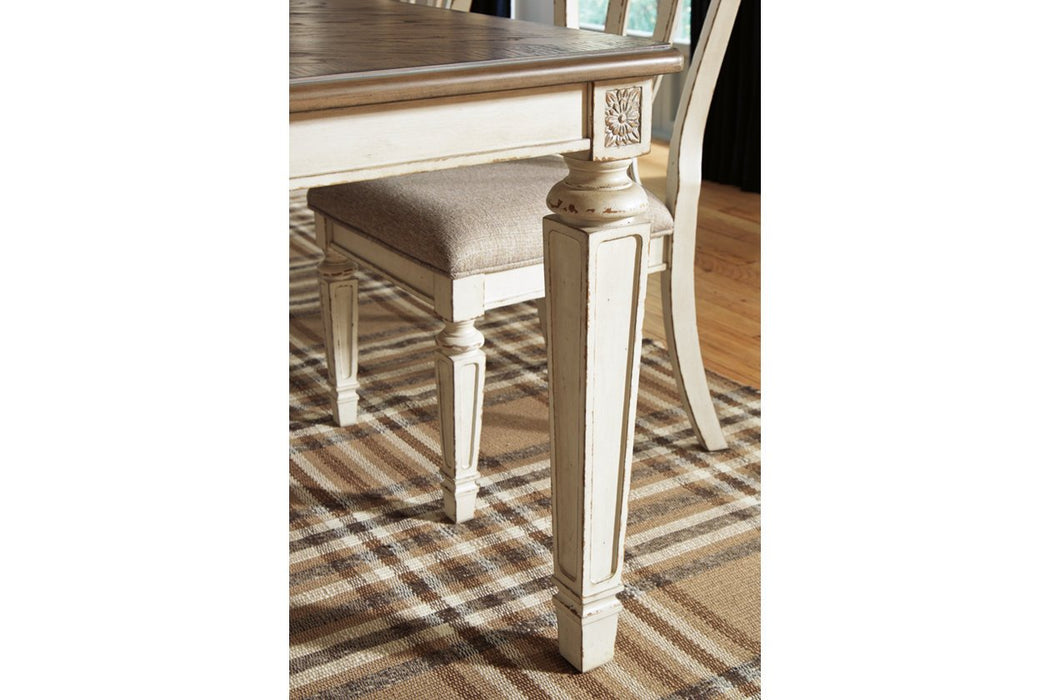 Realyn Chipped White Dining Extension Table - D743-45 - Lara Furniture