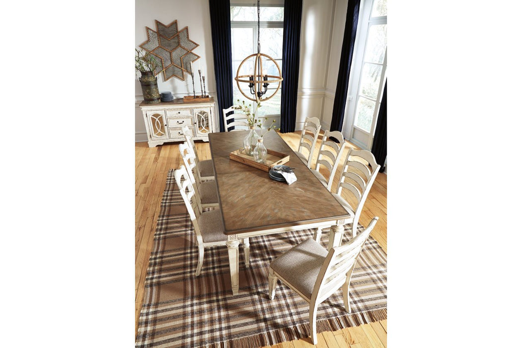 Realyn Chipped White Dining Extension Table - D743-45 - Lara Furniture