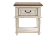 Realyn Chipped White Nightstand - B743-91 - Lara Furniture