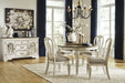 Realyn Chipped White Oval Dining Room Set - Lara Furniture