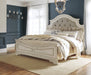 Realyn Chipped White Queen Panel Bed - Lara Furniture