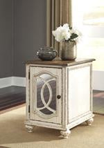 Realyn White/Brown Chairside End Table - T743-7 - Lara Furniture